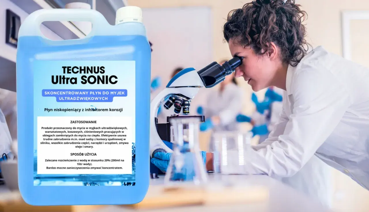 Technus Ultra Sonic – skoncentrowany płyn do myjki ultradźwiękowej. Skutecznie usuwa trudne zabrudzenia, oleje i smary.