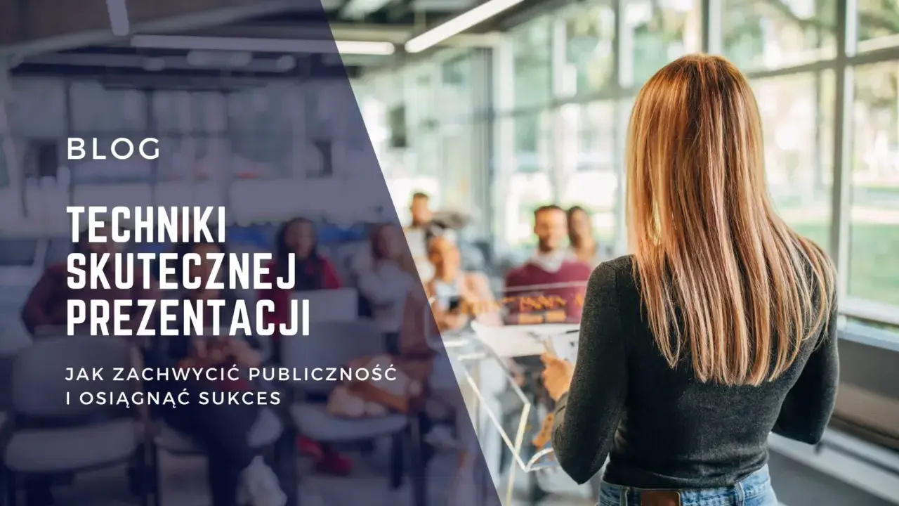 Kobieta prezentuje techniki skutecznej prezentacji. Opanowanie sztuki prezentacji to klucz do sukcesu i zachwycenia publiczności.