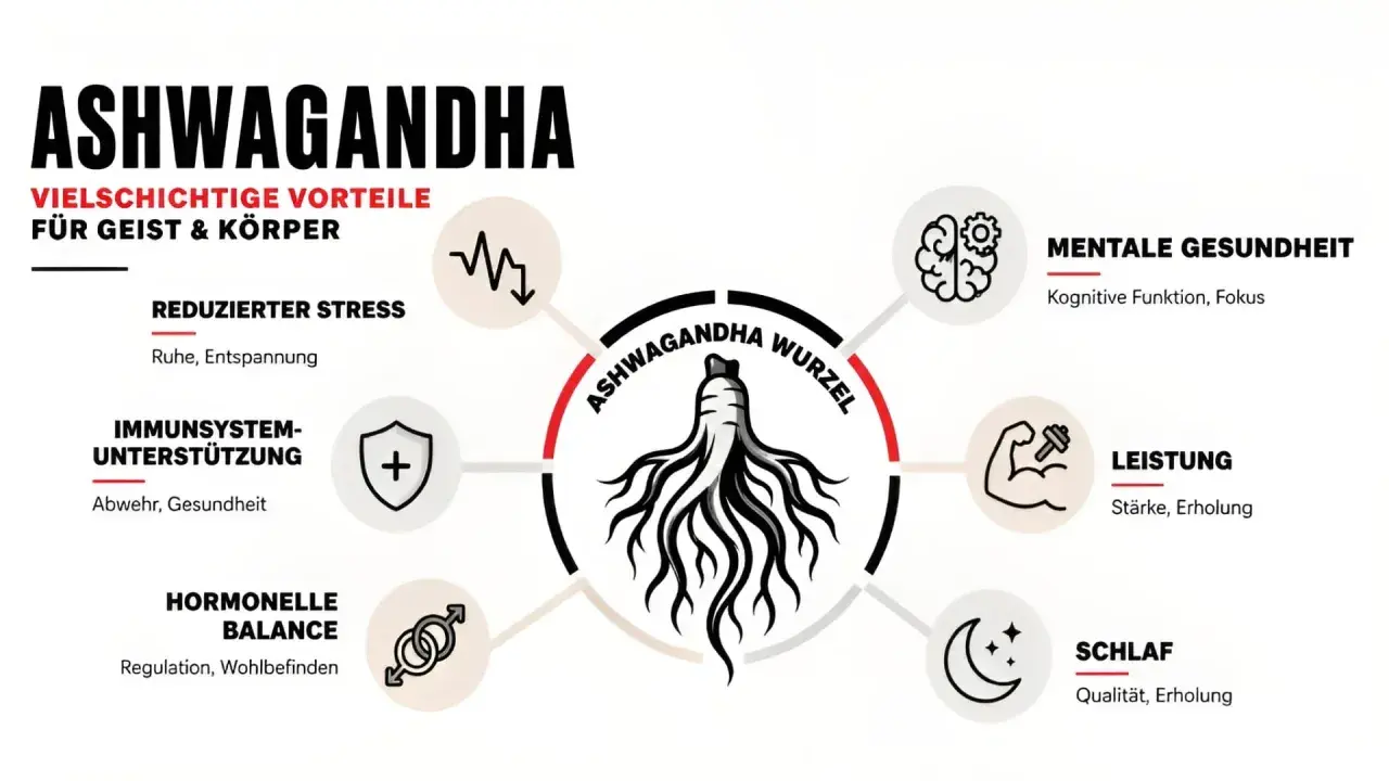 Ashwagandha-Wurzel: Stressreduktion, mentale Gesundheit, Leistung, Schlaf. Erfahren Sie, wie schnell wirkt Ashwagandha für Ihr Wohlbefinden.