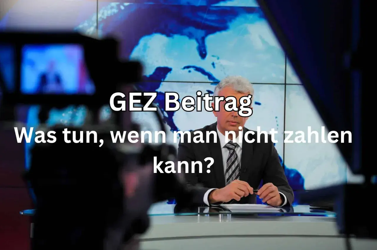 Nachrichtensprecher erklärt, was tun, wenn man nicht zahlen kann. GEZ-Beitrag.