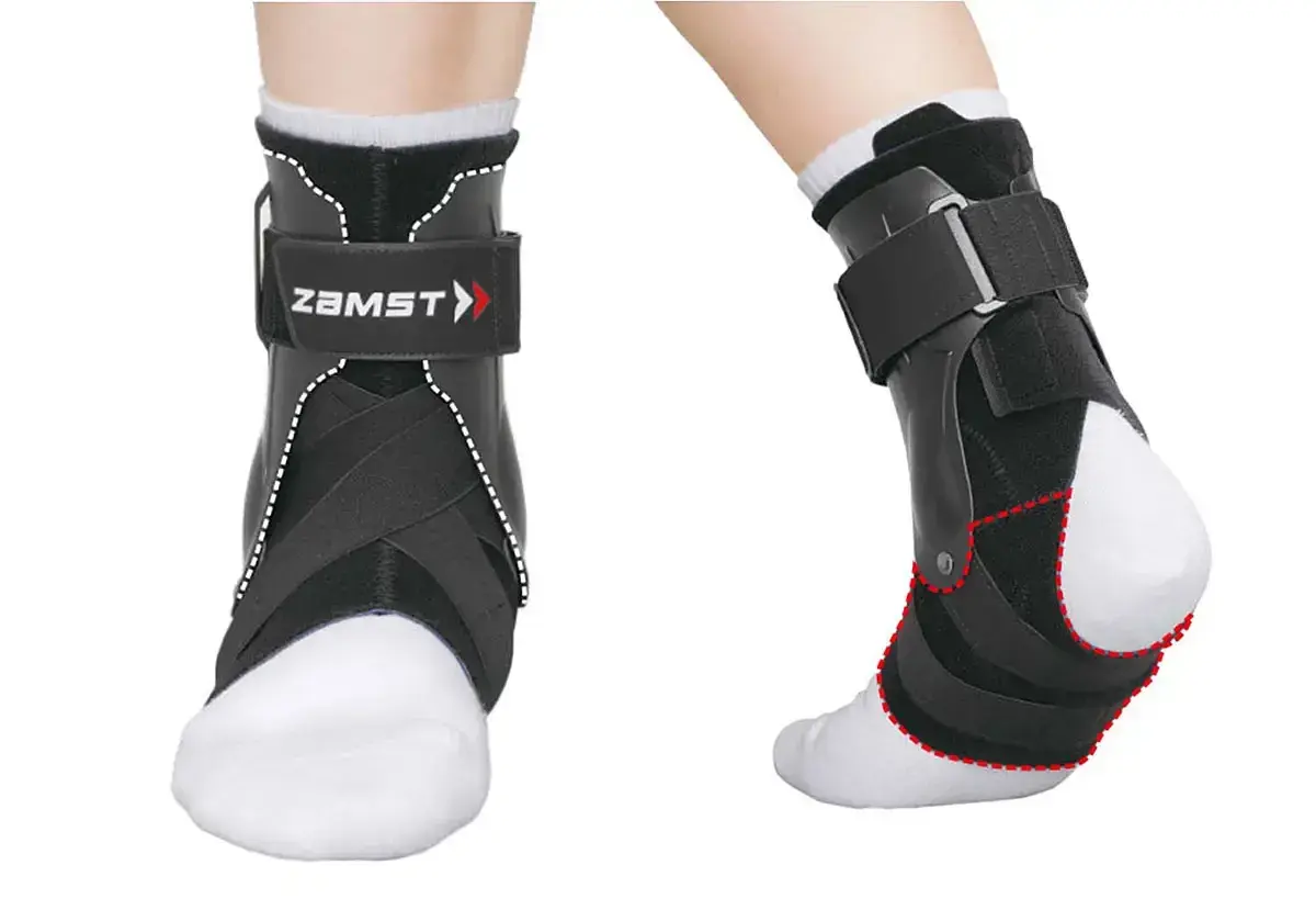Stabilizator stawu skokowego ZAMST A2-DX zapewnia wsparcie i ochronę podczas aktywności.