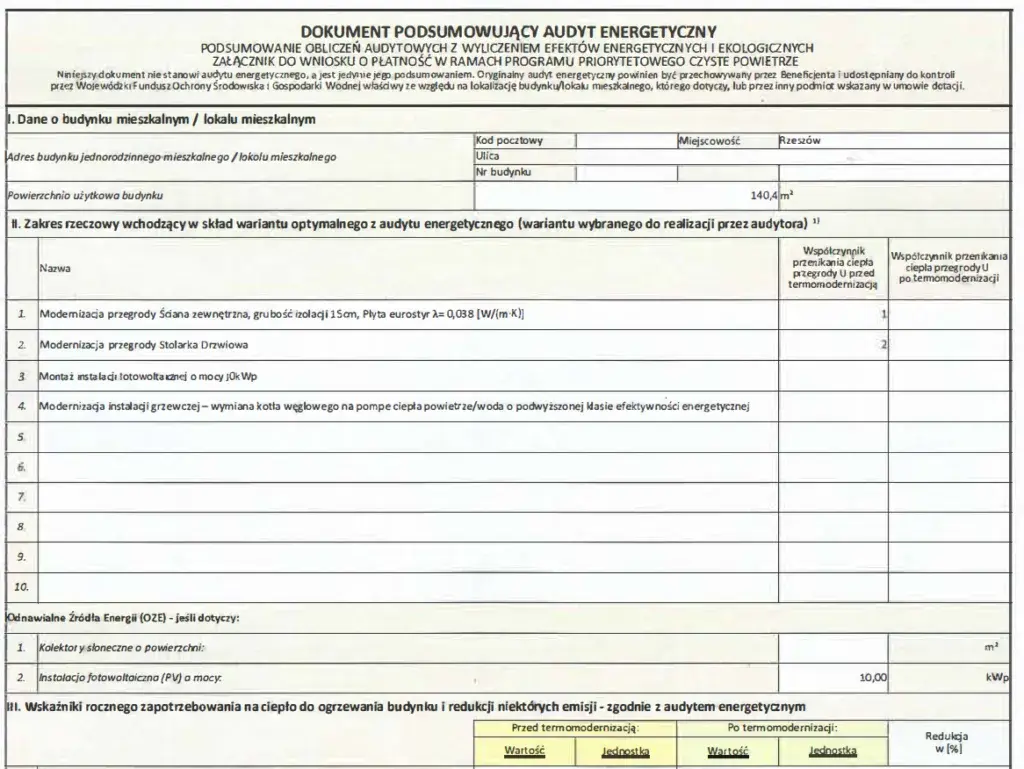 Czy audyt energetyczny jest obowiązkowy w programie Czyste Powietrze?