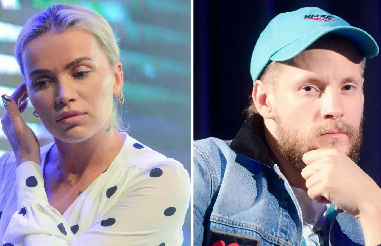 Maffashion i Fabijański na zdjęciu. Ona w białej bluzce w grochy, on w jeansowej kurtce i niebieskiej czapce.