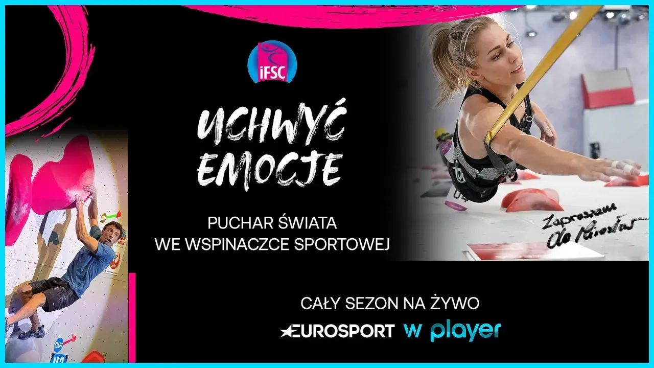Emocje na Pucharze Świata we wspinaczce sportowej. Zobacz cały sezon na żywo w Eurosporcie i Playerze.
