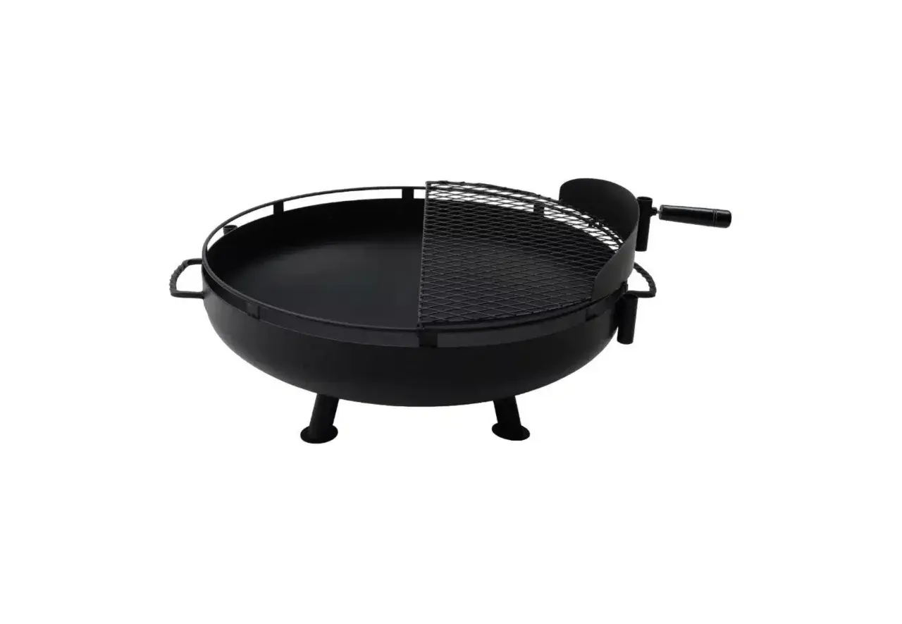 Svart grillgaller på ben, redo för sommarens grillkvällar.