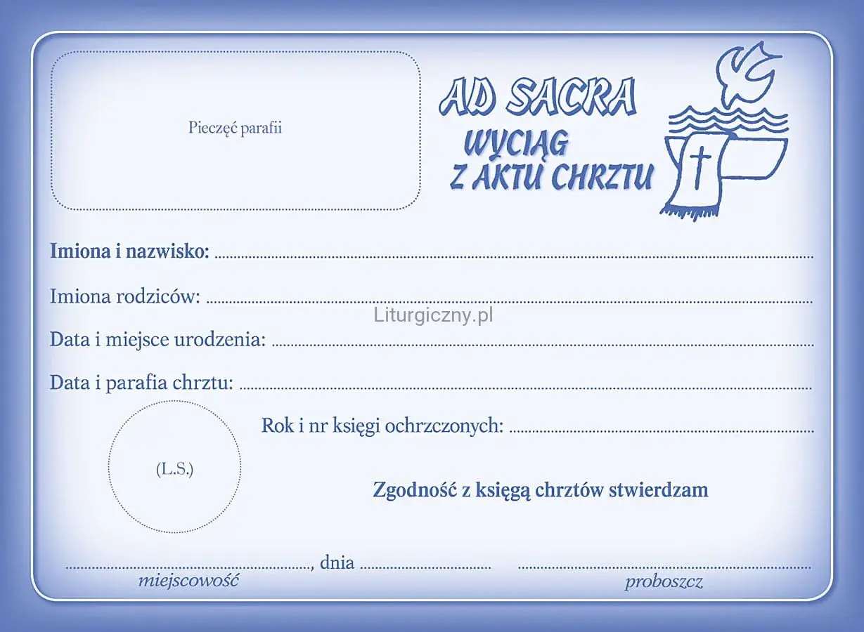 Ile kosztuje akt chrztu do ślubu? Ważność i procedura