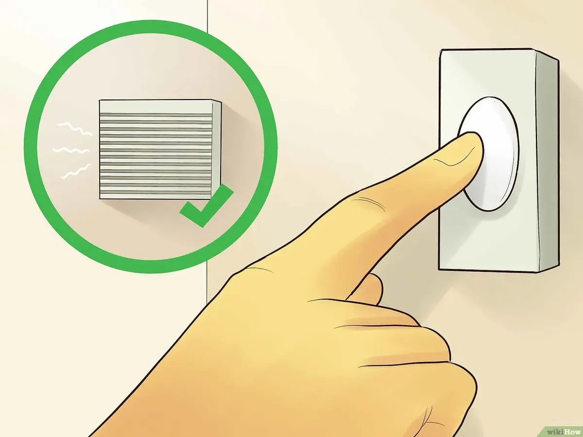 Dedo presionando un timbre. Un círculo verde con un check indica que el timbre funciona, útil para saber como arreglar el timbre de la puerta.