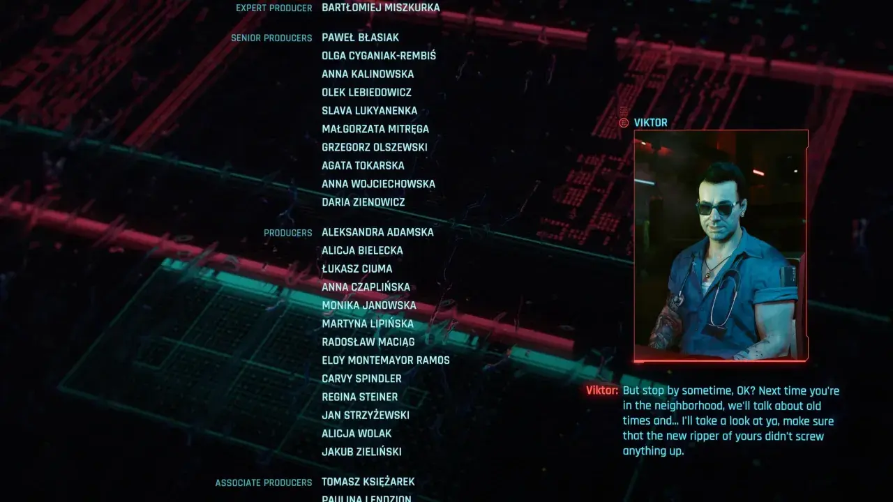 Viktor z Cyberpunk 2077 zaprasza na pogawędkę po wykonaniu cyberpunk 2077 misje główne.