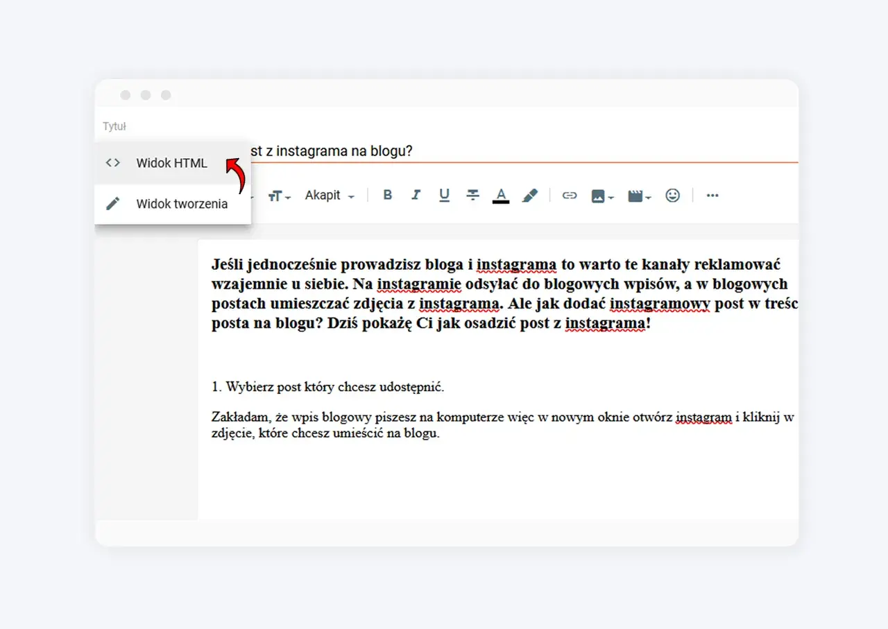 Jak dodać post z Instagrama do posta na blogu? Poradnik krok po kroku.