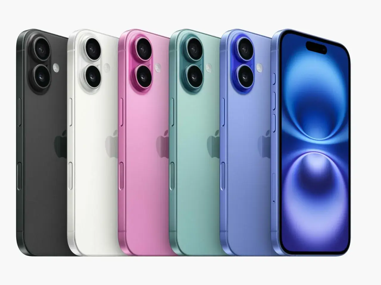 Rząd kolorowych iPhone'ów, od czarnego po niebieski. Zastanawiasz się, czy potrzebny jest antywirus na iPhone'a?