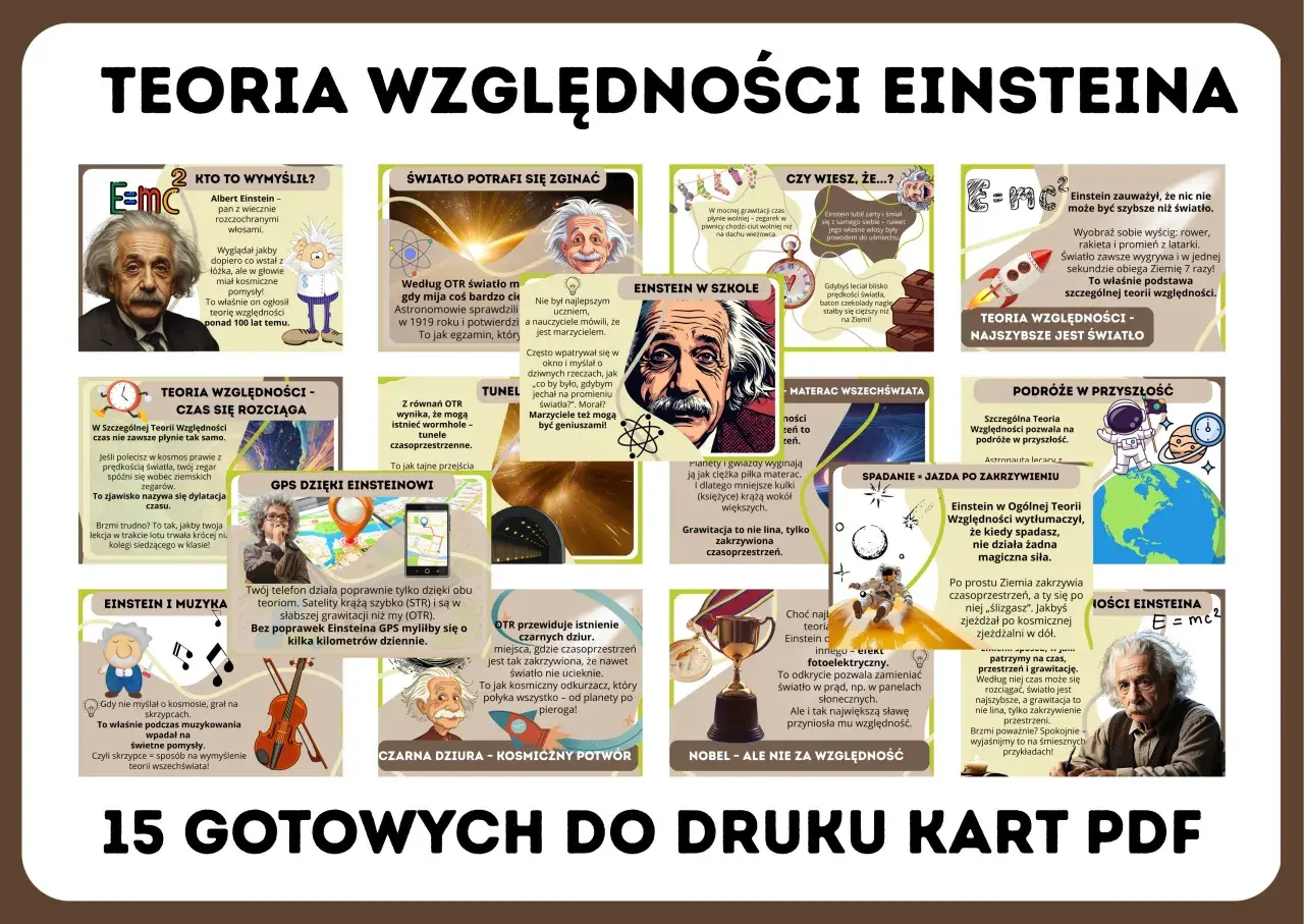 Teoria względności Einsteina na czym polega? Odkryj fascynujące koncepcje: czas się rozciąga, światło jest najszybsze, a grawitacja to zakrzywiona czasoprzestrzeń.