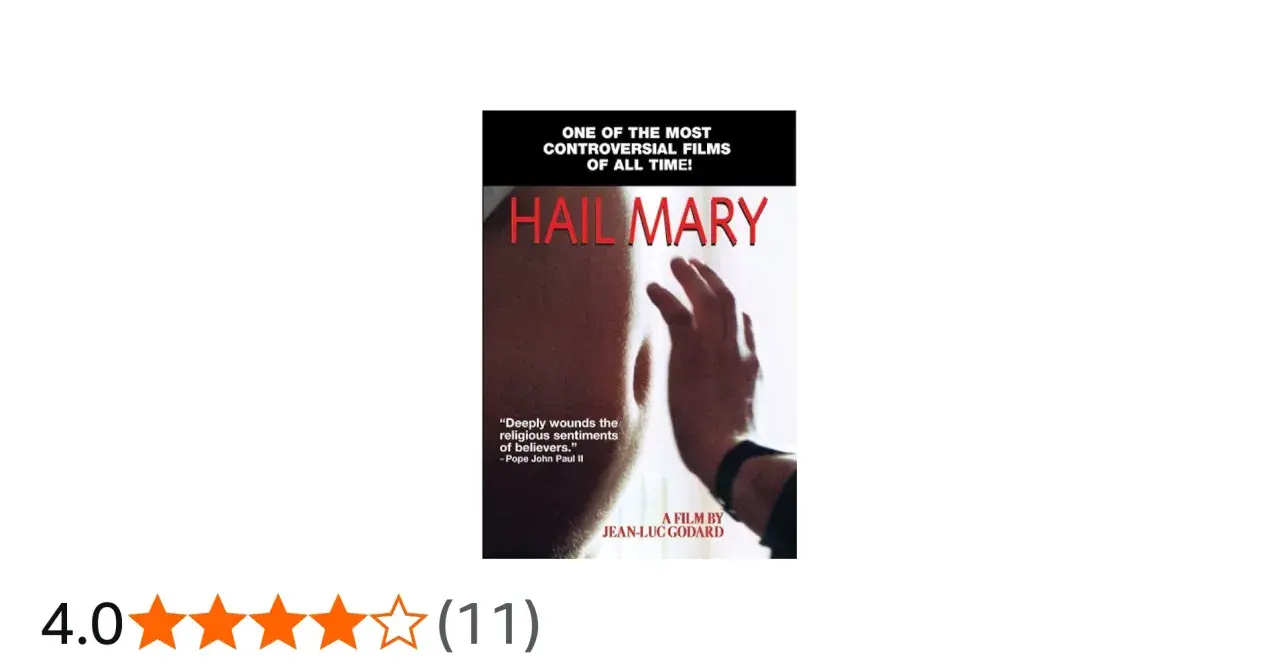 Affisch för den kontroversiella filmen Hail Mary av Jean-Luc Godard.
