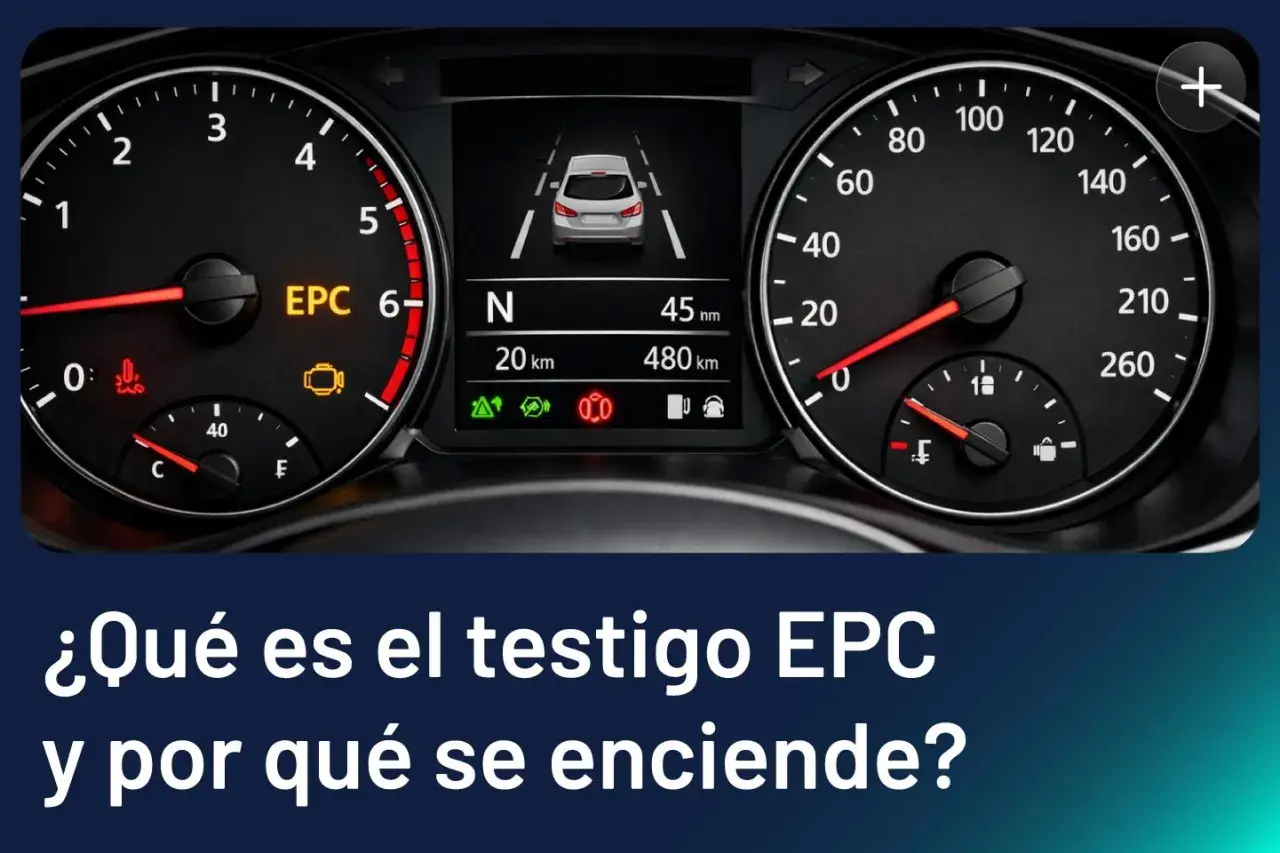 Testigo EPC encendido en el panel de un Seat Ibiza, indicando un problema.