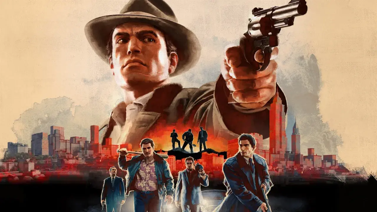 Gangsterzy w mieście, gotowi do akcji w stylu Mafia 2 Remake.