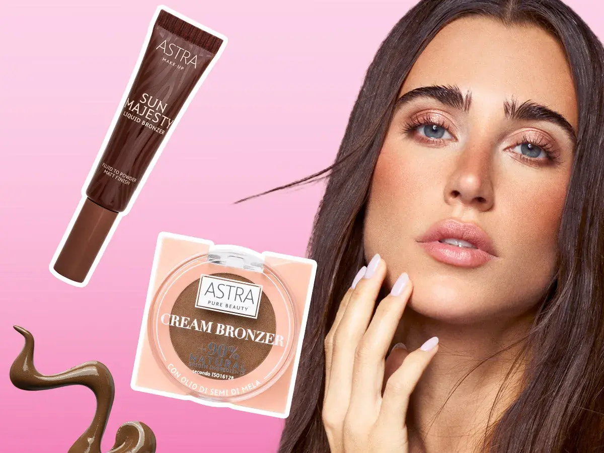 Bronzer cos'è? Astra offre un bronzer liquido e in crema per un look solare naturale.