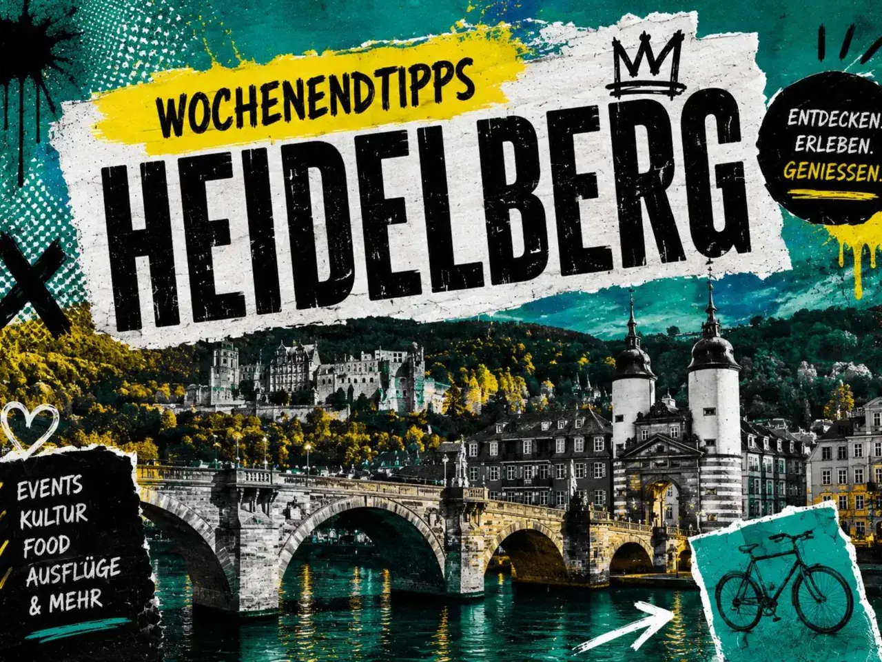 Heidelberg Wochenendtipps: Entdecke die Stadt mit Schloss, Brücke und Rad. Events, Kultur, Food & mehr!