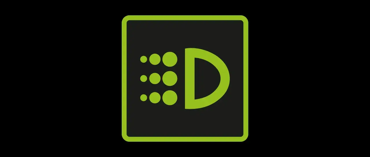 Icône de feux diurnes arrière : un carré vert sur fond noir, avec un symbole "D" vert et des points lumineux.