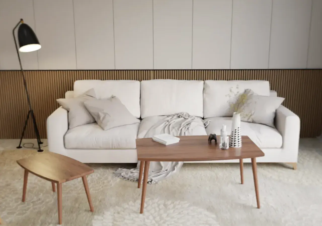 Minimalizm z ciepłem drewna – sposób na przytulny i elegancki salon
