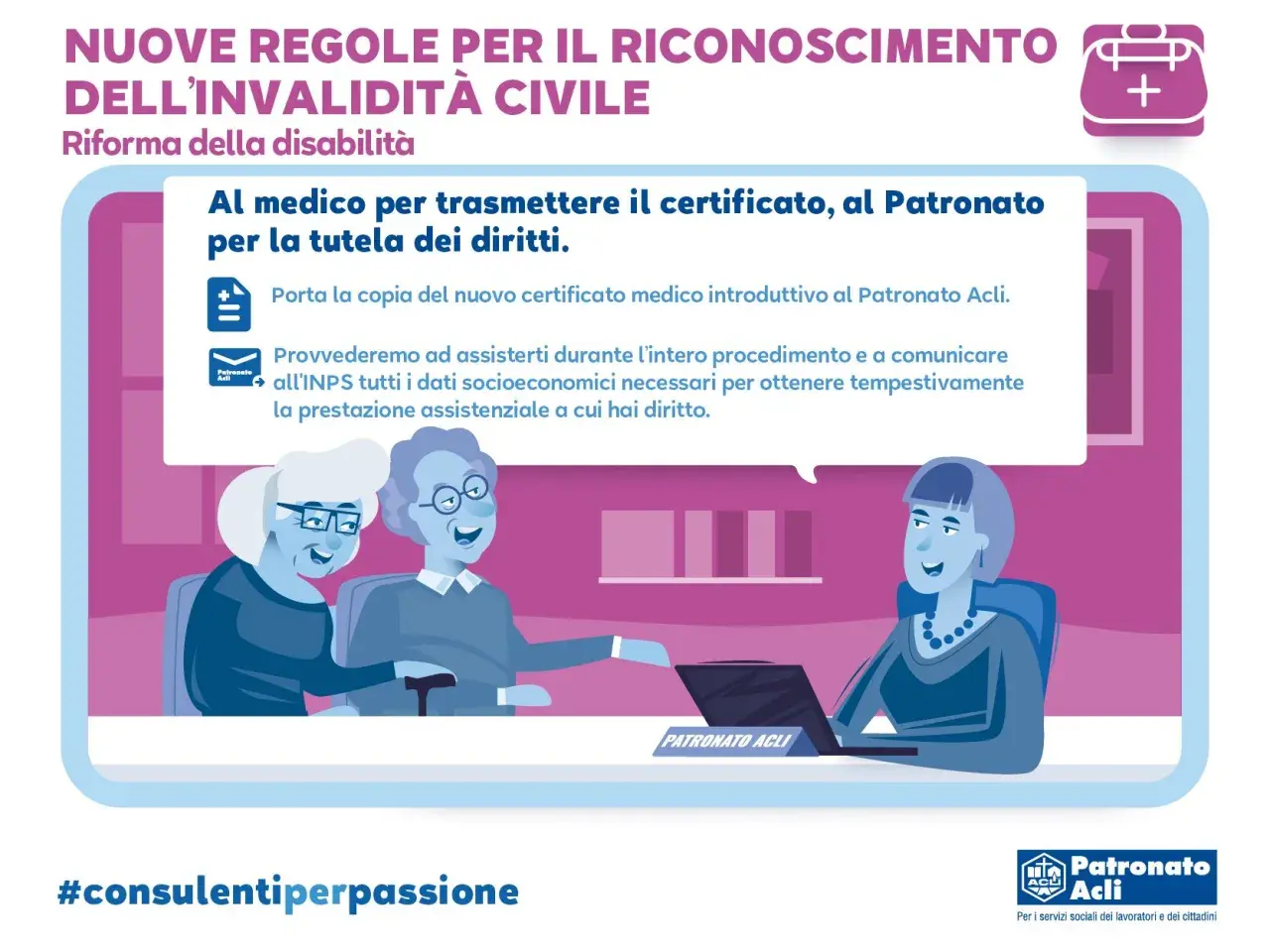 Nuove regole per il riconoscimento dell'invalidità civile. Guida per la visita e il patronato per la tutela dei diritti.