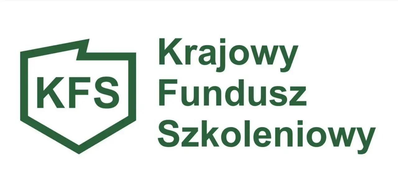 Logo KFS - Krajowy Fundusz Szkoleniowy. Możliwe dofinansowanie na kurs operatora koparki.