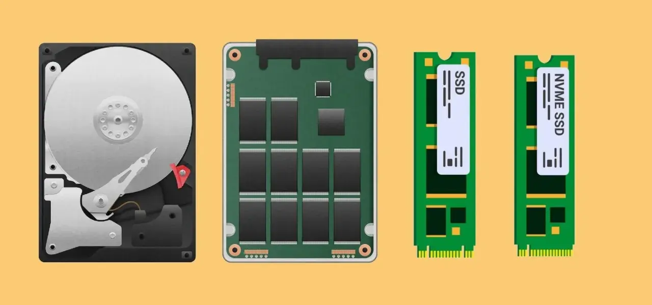 Disco duro, SSD y NVMe SSD, componentes esenciales para la transferencia de datos y periféricos de salida.