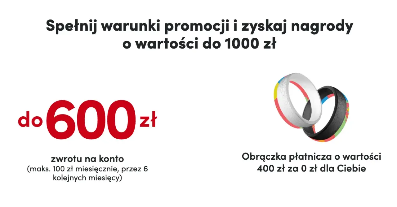 Promocja PKO BP: do 600 zł zwrotu na konto i obrączka płatnicza 400 zł za 0 zł. Sprawdź tabelę opłat i prowizji dla klientów indywidualnych.