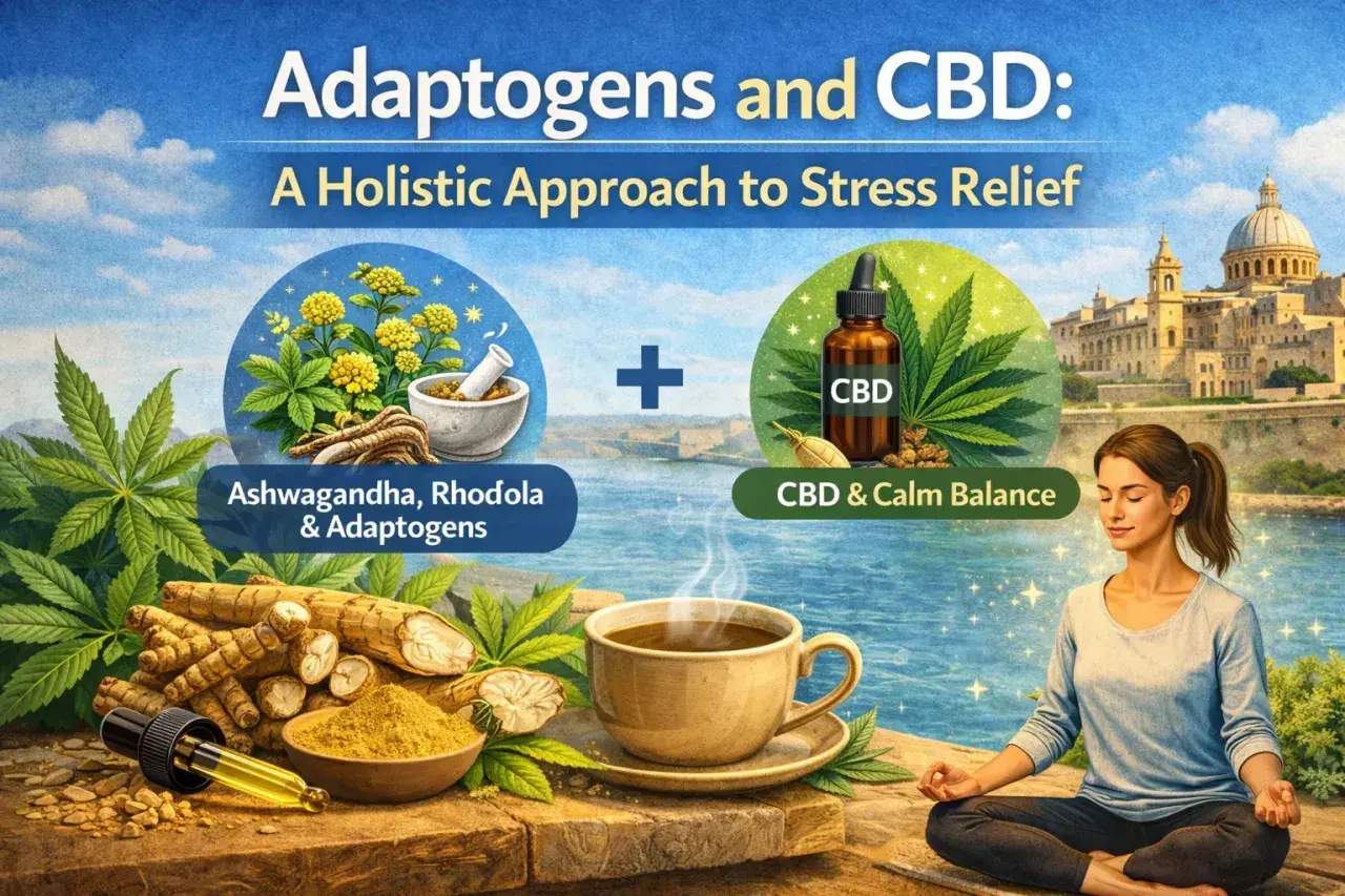 Ashwagandha, Rhodiola & Adaptogene: natürliche Helfer für Stressabbau. CBD & Calm Balance für innere Ruhe.