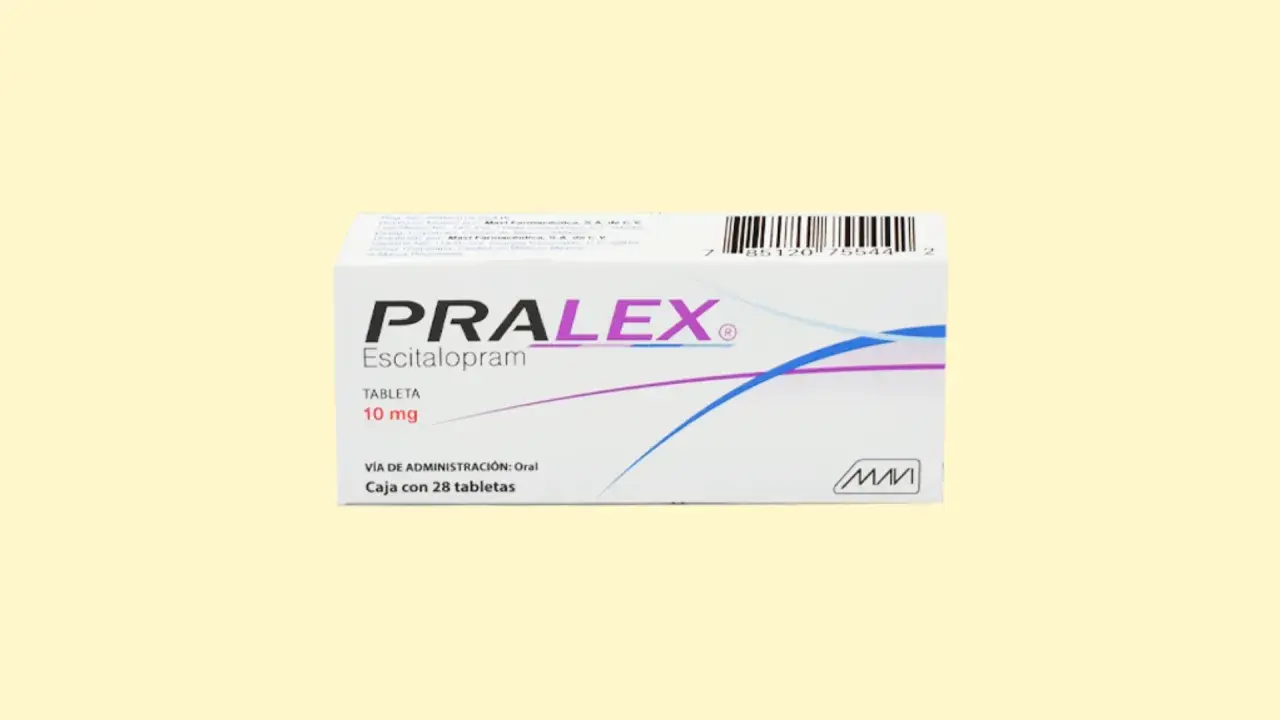 Pudełko leku PRALEX z escitalopramem 10 mg, 28 tabletek. Emanera spokoju i nadziei.