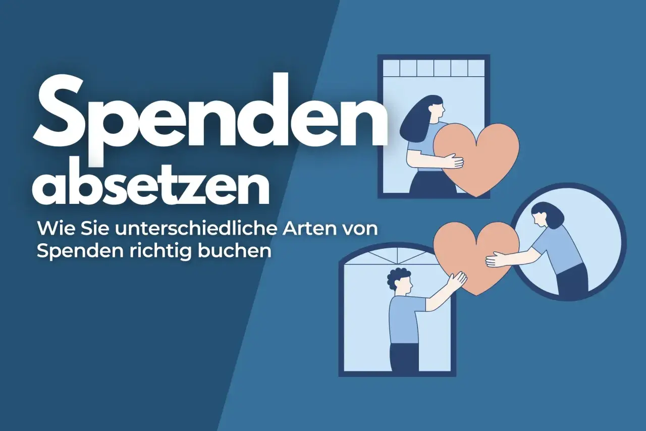 Spenden absetzen: Illustrationen zeigen, wie Menschen Herzen übergeben, um zu verdeutlichen, wie Sie Spenden steuerlich absetzen können.