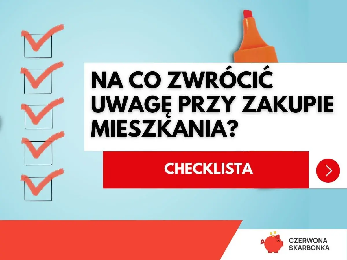 Lista kontrolna: co sprawdzić przed kupnem mieszkania od dewelopera. Zaznaczone punkty na niebieskim tle.