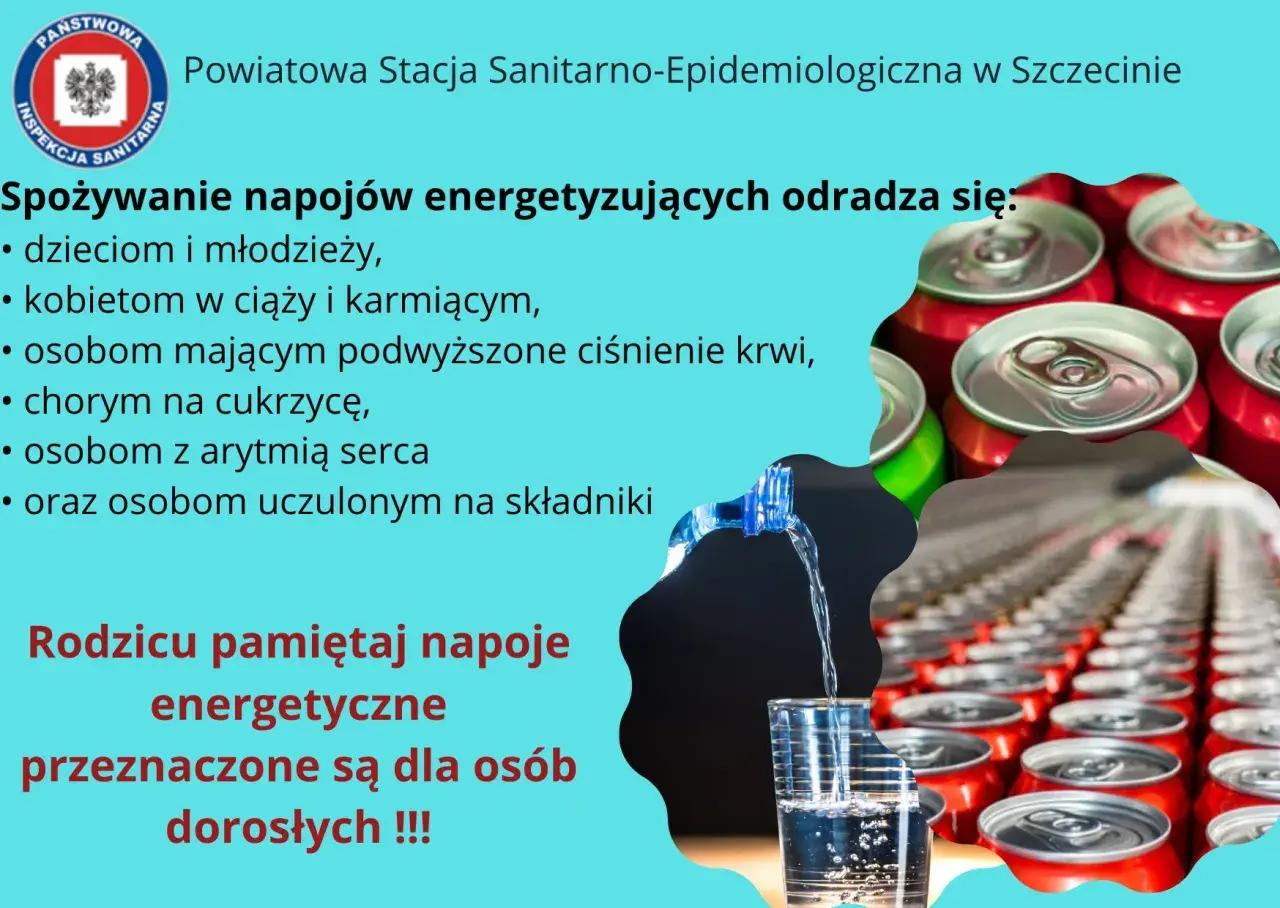 Napoje energetyczne szkodliwe dla dzieci, kobiet w ciąży, osób z chorobami serca i cukrzycą. Rodzicu, pamiętaj, są dla dorosłych!