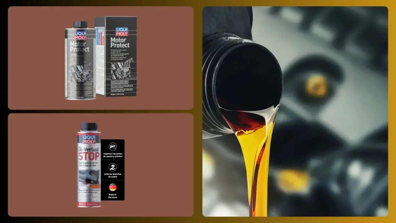 Aditivos para aceite de motor: opiniones sobre Motor Protect y Öl-Verlust STOP de Liqui Moly. Aceite fluyendo.