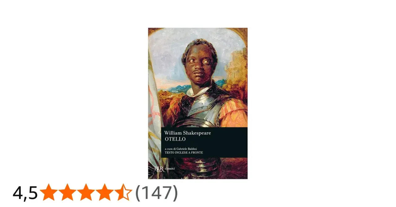 Obraz okładki książki "Otello" Williama Shakespeare'a. Przedstawia portret mauretańskiego wodza. Otello kim był? Dowiedz się z tej lektury.