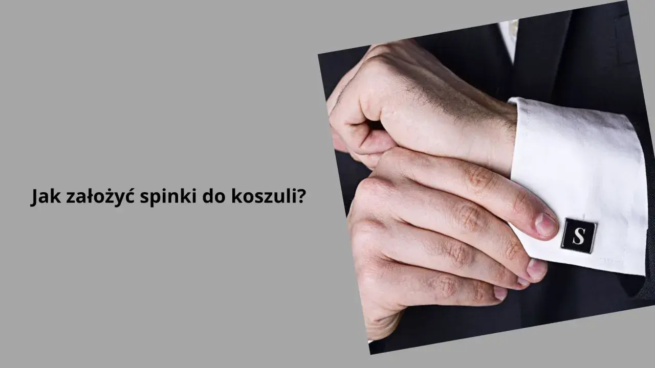 Mężczyzna zapina spinki do koszuli z literą "S". Dowiedz się, jak założyć spinki do koszuli, aby wyglądać elegancko.