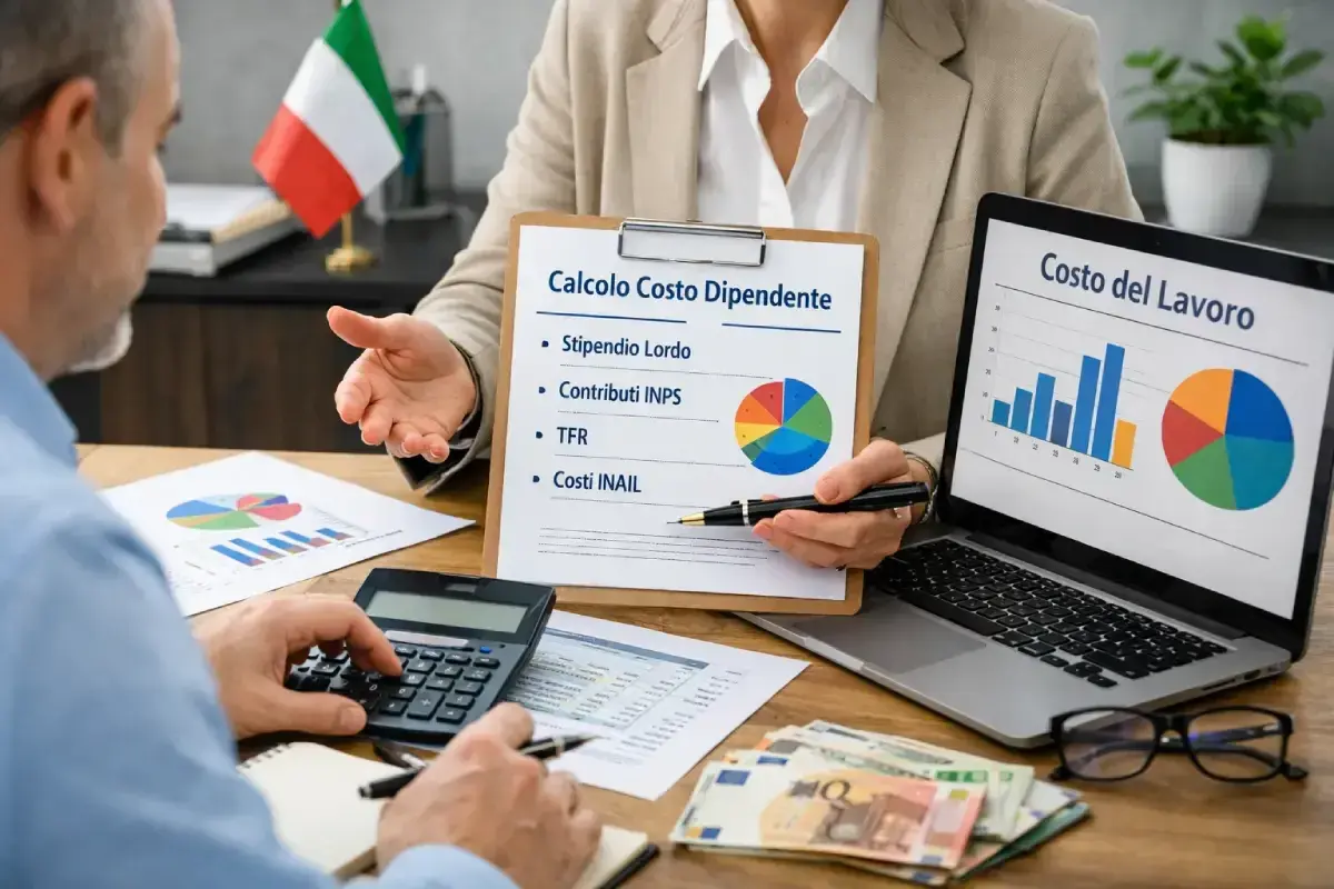 Analisi del costo del lavoro: da RAL a costo aziendale, con grafici e calcolatrice.