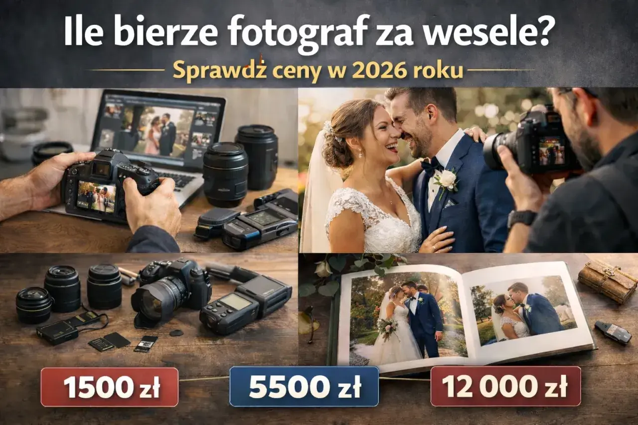 Ile kosztuje fotograf na wesele 2026? Ceny, pakiety i mądry wybór
