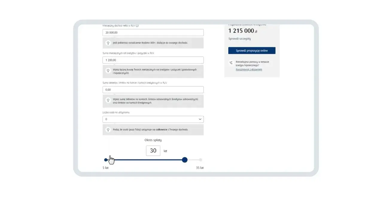 Kalkulator kredytowy PKO Banku Polskiego SA - sprawdź warunki online!