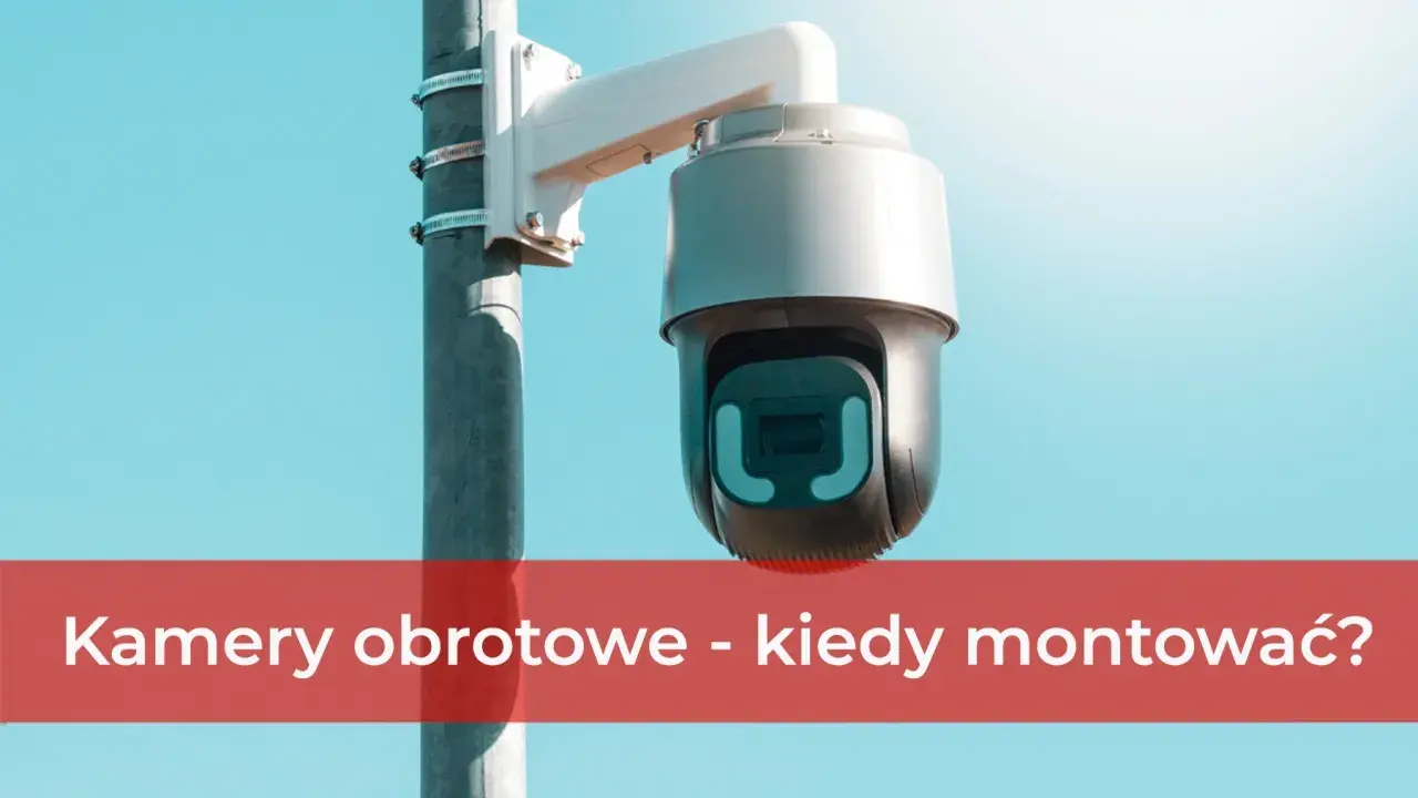 Kamera obrotowa na słupie, idealna jako jaka kamera na działkę. Zapewnia bezpieczeństwo i monitoring.