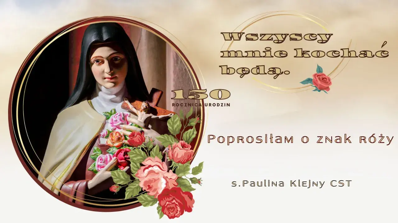 Św. Paulina prosiła o znak róży, wierząc, że imię róża jest święte. Obraz upamiętnia 150. rocznicę urodzin.