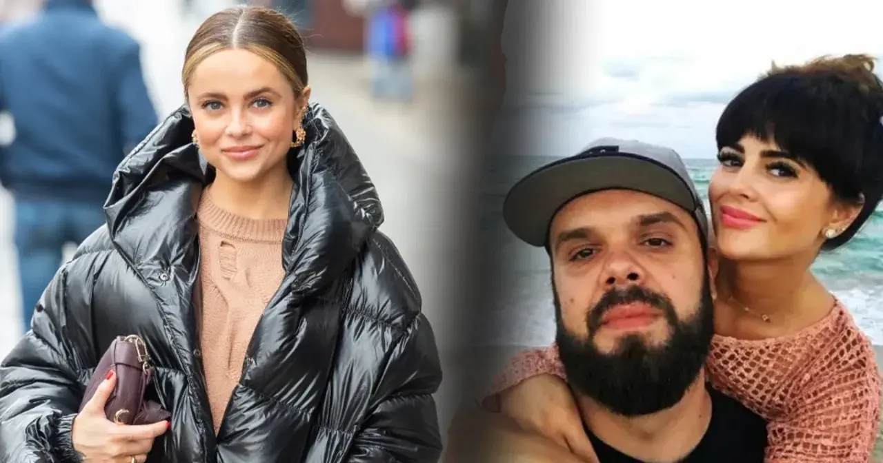 Gabi Drzewiecka z partnerem na zdjęciu. Ona w czarnej, puchowej kurtce, on w czapce z daszkiem.