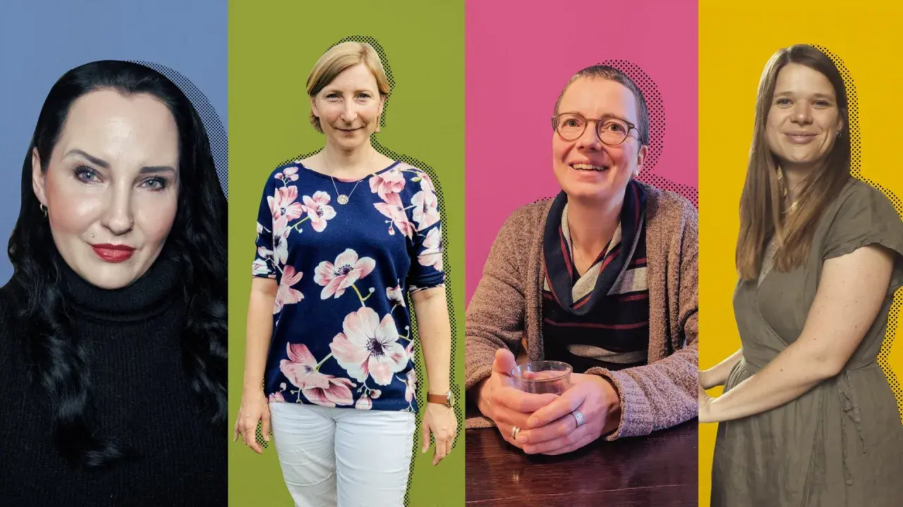 Vier Frauen, die über ihre Kritik an der Kirche sprechen.