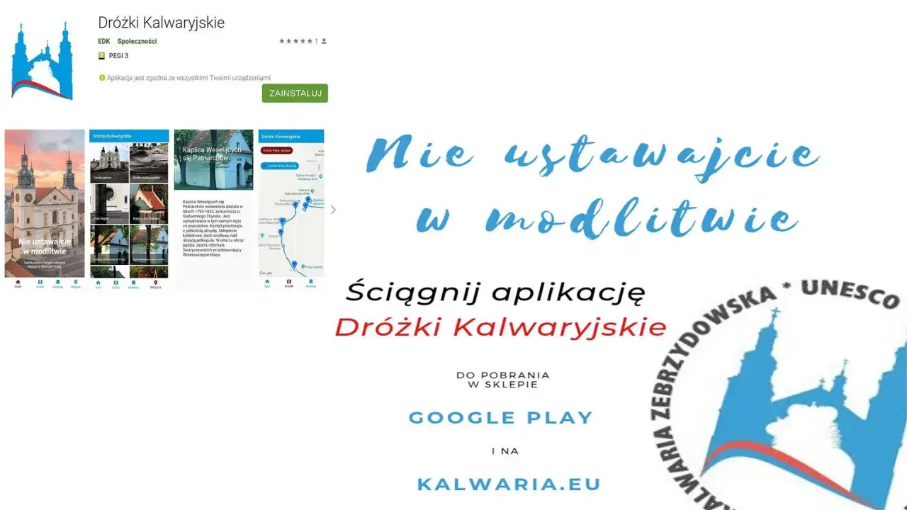 Odkryj **Kalwaria Zebrzydowska trasa** z aplikacją mobilną. Poznaj Sanktuarium, kaplice i zabytki. Pobierz już dziś!