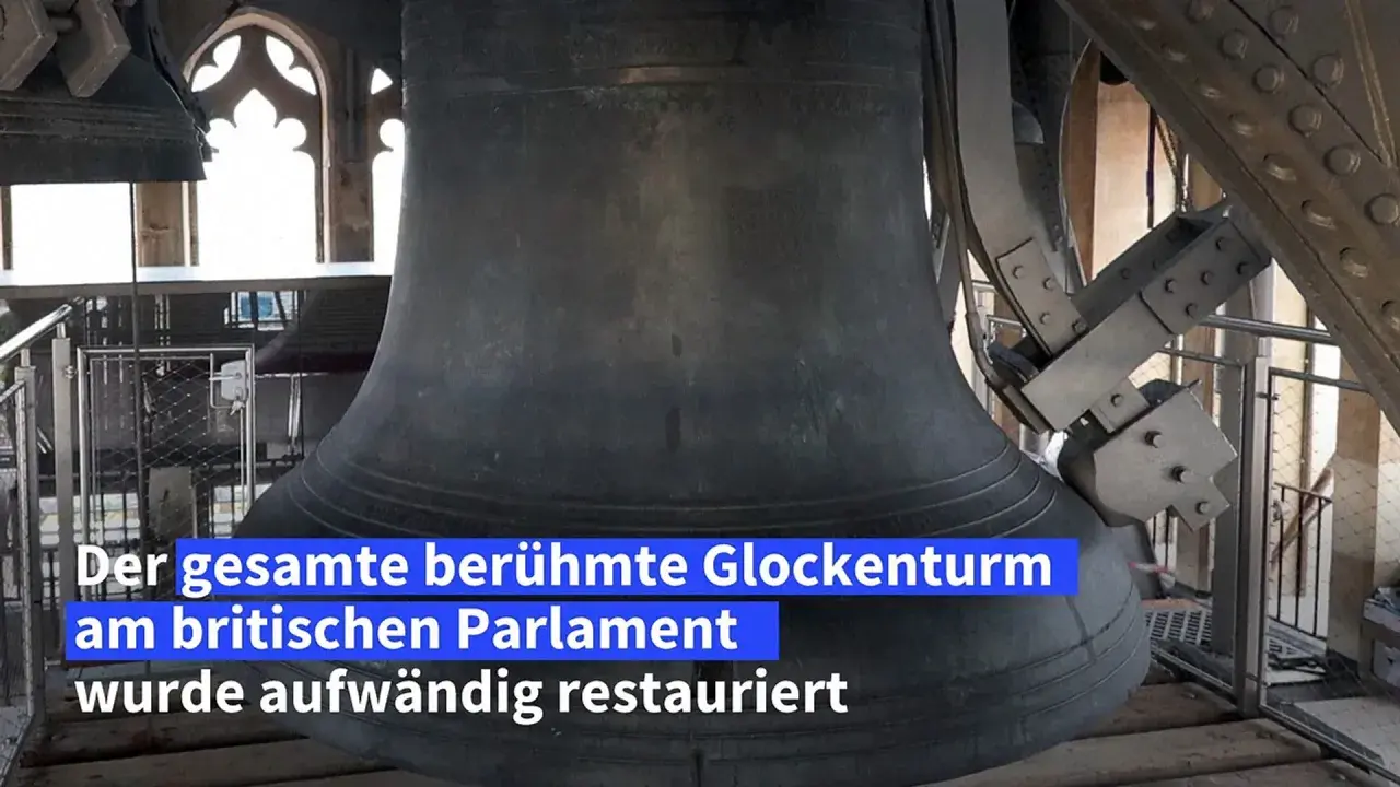Der berühmte Glockenschlag von Big Ben, die Glocke des britischen Parlaments, wurde aufwendig restauriert.