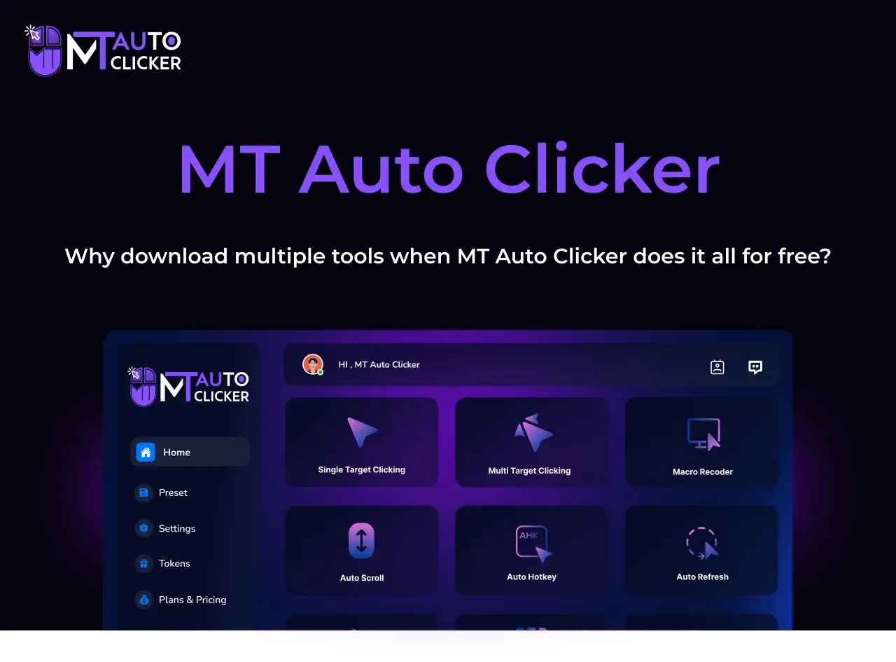 MT Auto Clicker für PC: Ein Tool für Single Target Clicking, Auto Scroll, Auto Hotkey und mehr.
