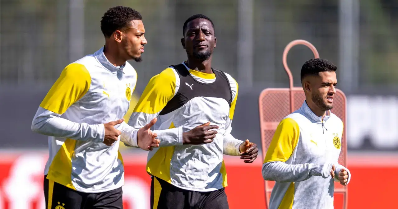 Piłkarze Borussii Dortmund trenują przed meczem z Union Berlin.
