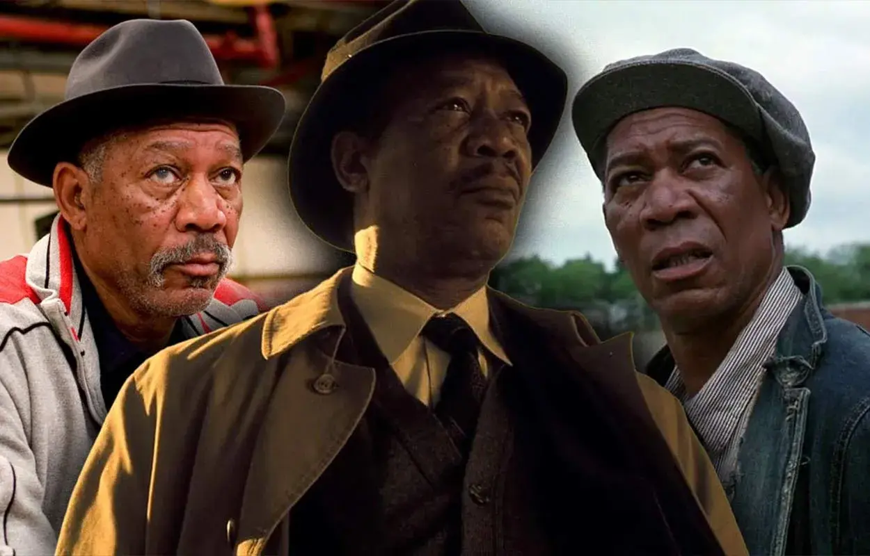 Morgan Freeman i tre olika roller från filmer. En ikonisk skådespelare som berört många i sina filmer.