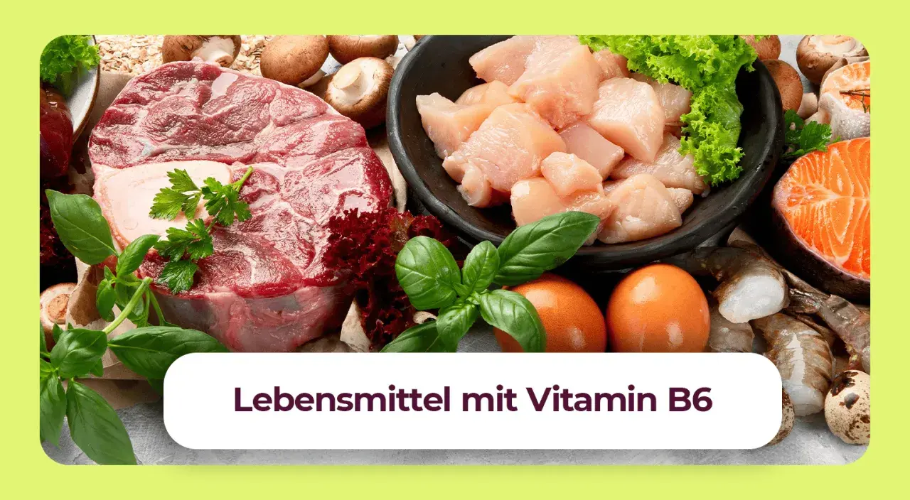 Rindersteak, Hähnchenbrust, Lachs, Garnelen und Eier sind Lebensmittel mit Vitamin B6.