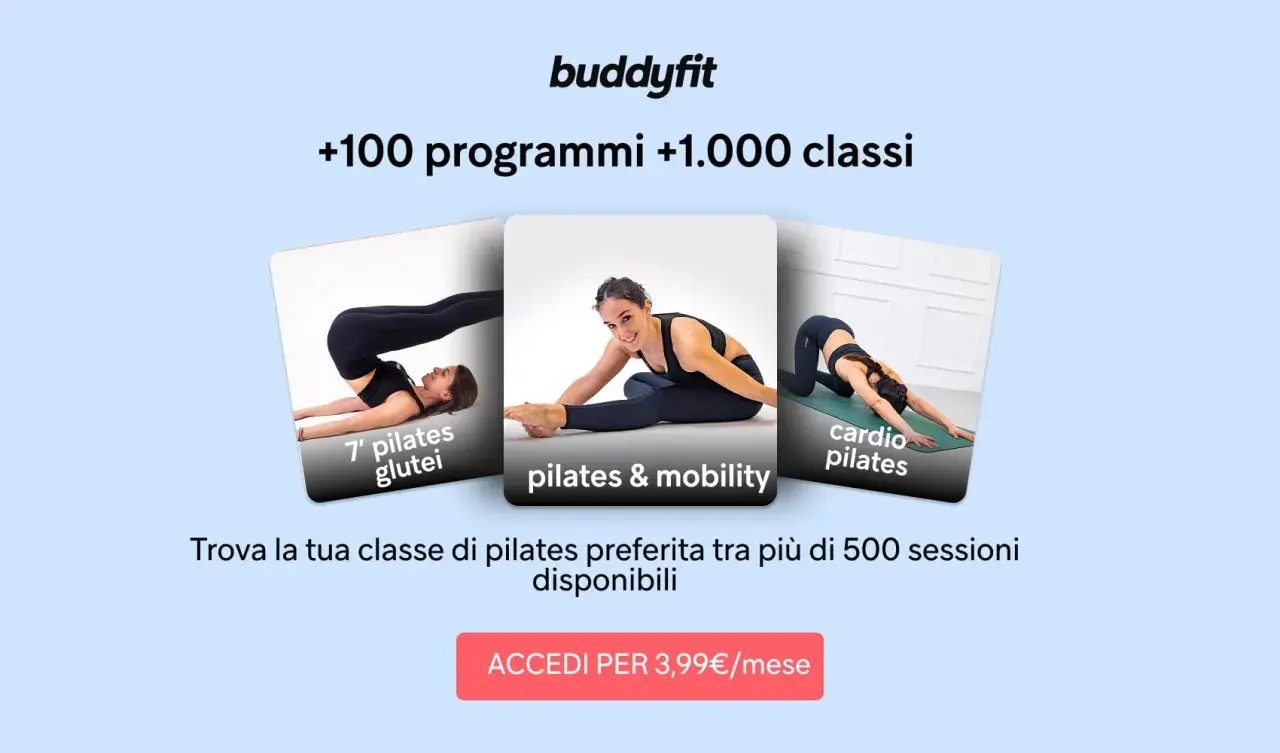 Inizia la tua trasformazione fisica con Buddyfit: pilates, mobility e cardio per oltre 1000 classi.