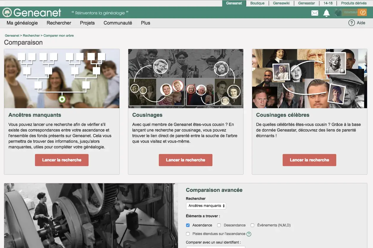 Découvrez votre **geneastar cousinage** avec Geneanet. Explorez les liens de parenté, trouvez des ancêtres manquants et comparez votre arbre.