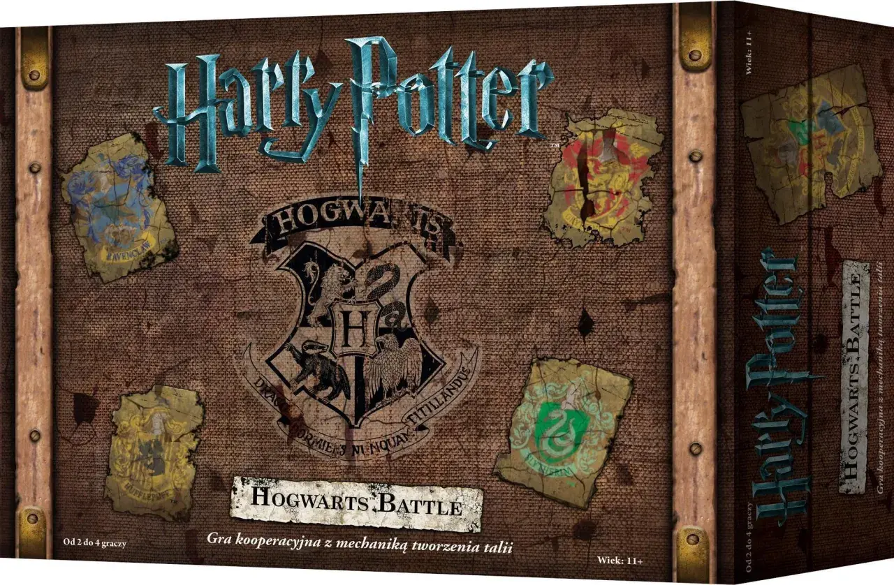 Pudełko gry planszowej "Harry Potter: Hogwarts Battle". Wspaniała przygoda w świecie gry Harry Potter!